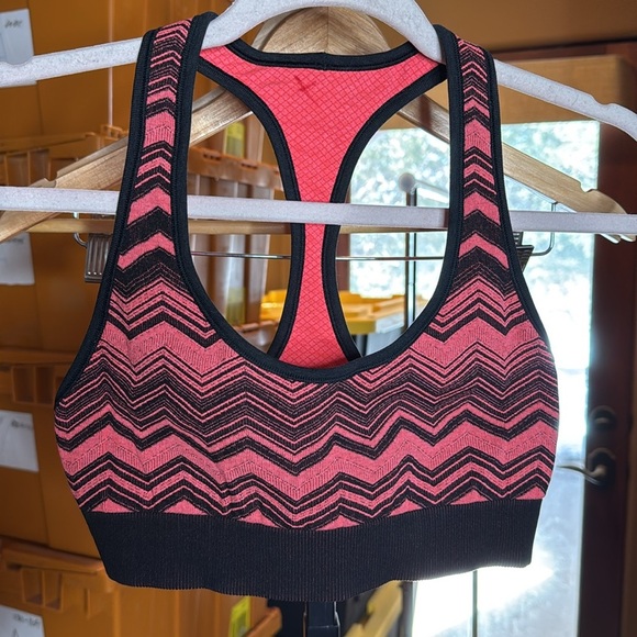 Lululemon Ebb & Flow Racerback Bra Reversible Heathered Electric Coral Size 4 - Picture 7 of 12